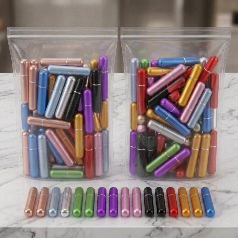 Perfumero De Lujo Aluminio 5 ML X Caja De 50 Unidades